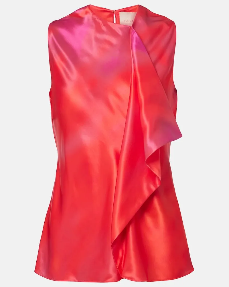Roksanda Ilincic Top Kiara con stampa Multicolore