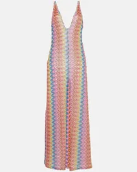 Missoni Abito lungo in pointelle a zig-zag Multicolore