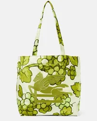 Etro Borsa Pegaso con finiture in pelle Verde