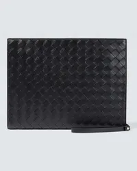 Bottega Veneta Portadocumenti Medium in pelle intrecciata Nero