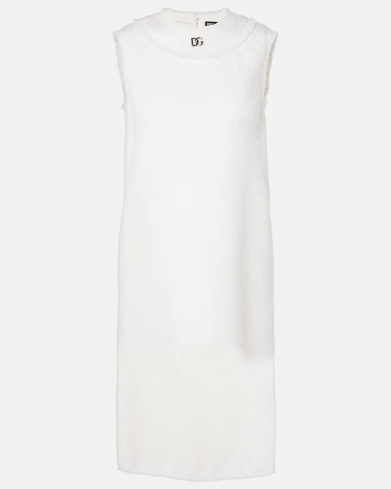 Dolce & Gabbana Abito corto DG in tweed Bianco