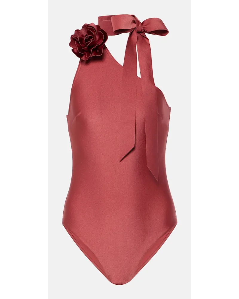 Zimmermann Costume intero monospalla Waverly Rosso