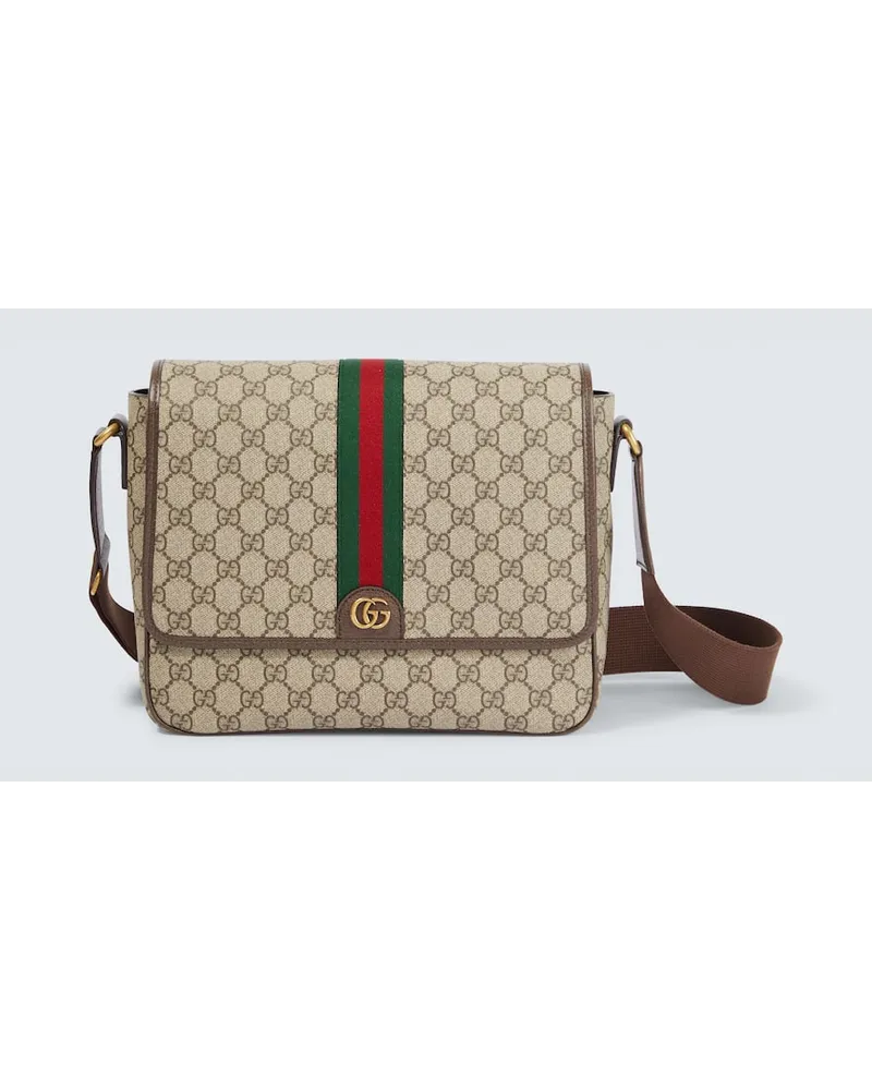 Gucci Borsa a tracolla Ophidia Medium in canvas GG Beige