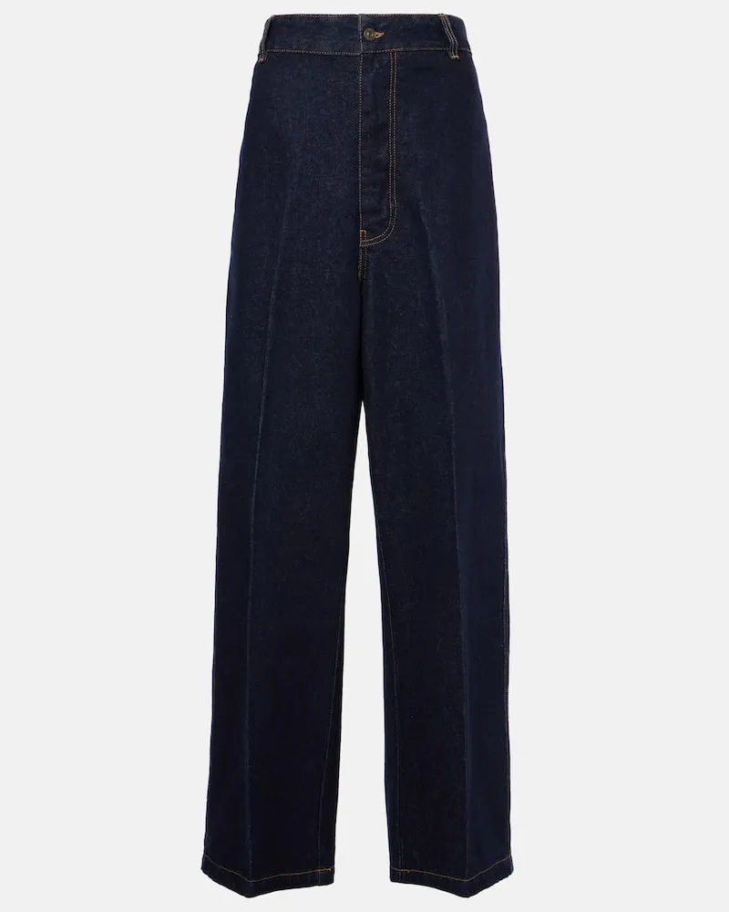 Victoria Beckham Jeans a gamba larga e vita alta Blu