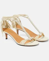 Isabel Marant Sandali Aatos in suede Bianco