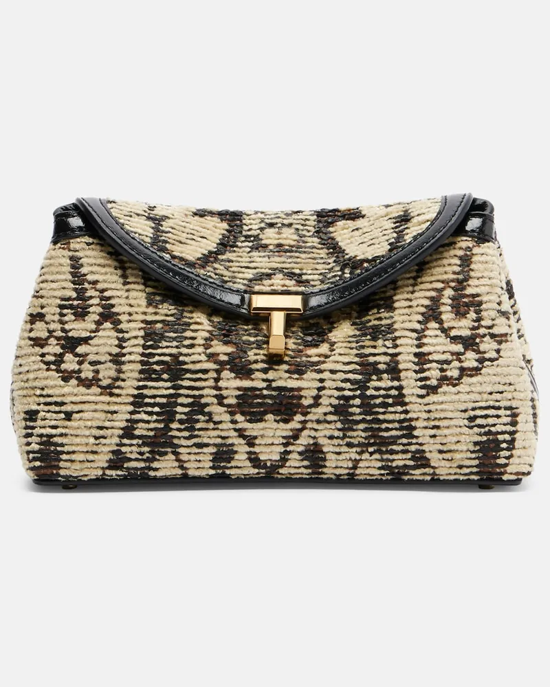 Totême Clutch T-Lock Mini Beige