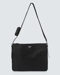 Prada Borsa a tracolla in nylon Nero