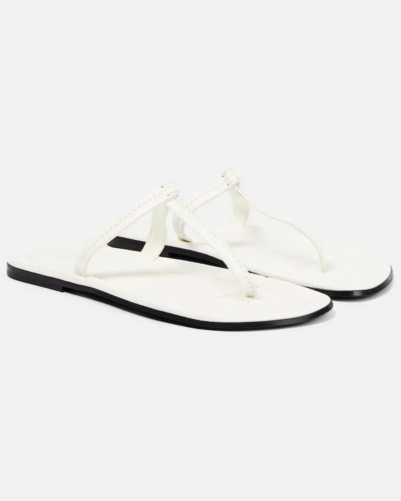 Totême Sandali in pelle con cinturini a T Bianco