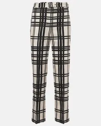 Max Mara Pantaloni Mia in misto cotone Bianco