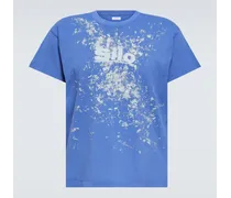 ERL T-shirt in cotone con stampa Blu