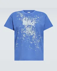 ERL T-shirt in cotone con stampa Blu