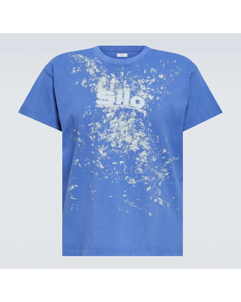 ERL T-shirt in cotone con stampa Blu