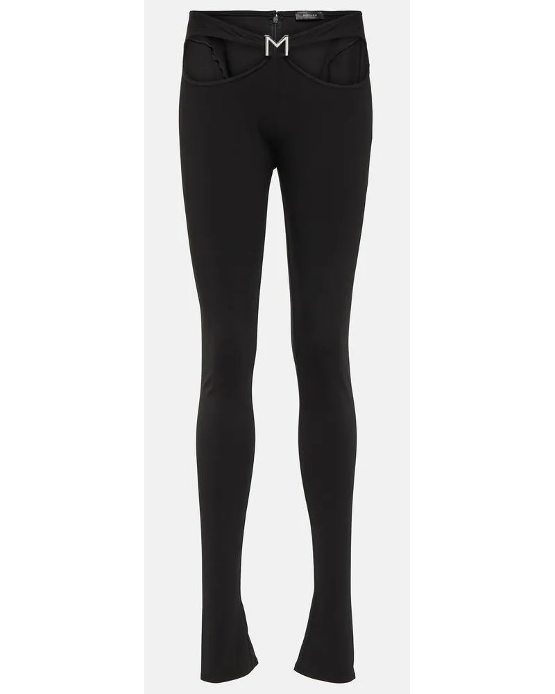 Thierry Mugler Leggings con cut-out Nero