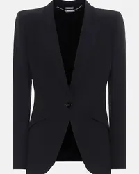 Alexander McQueen Blazer in crêpe Nero