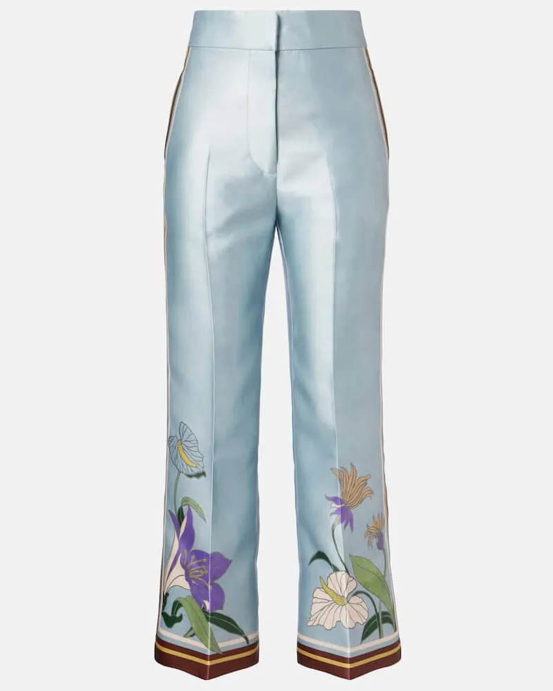 ALEMAIS AlÃ©mais Pantaloni culottes Alfie in raso Blu