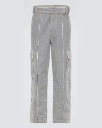 Kenzo Jeans cargo in cotone a righe Multicolore