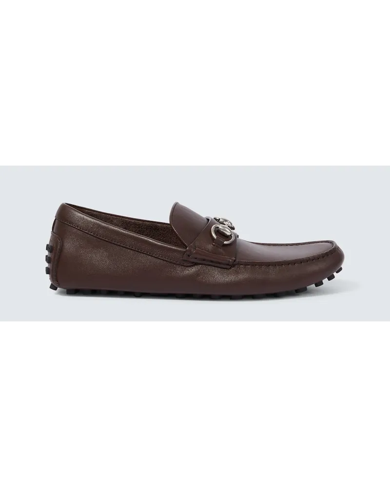 Gucci Mocassini Horsebit in pelle Marrone