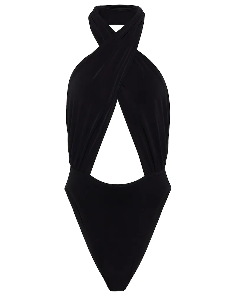 Norma Kamali Body con scollo allâamericana Nero
