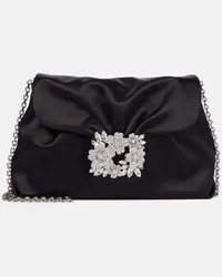 Roger Vivier Borsa a spalla RV Bouquet in raso Nero