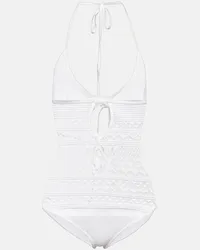 Isabel Marant Body in crochet di misto cotone Bianco