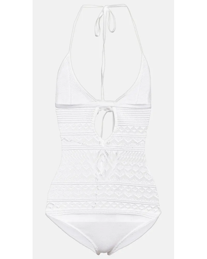 Isabel Marant Body in crochet di misto cotone Bianco