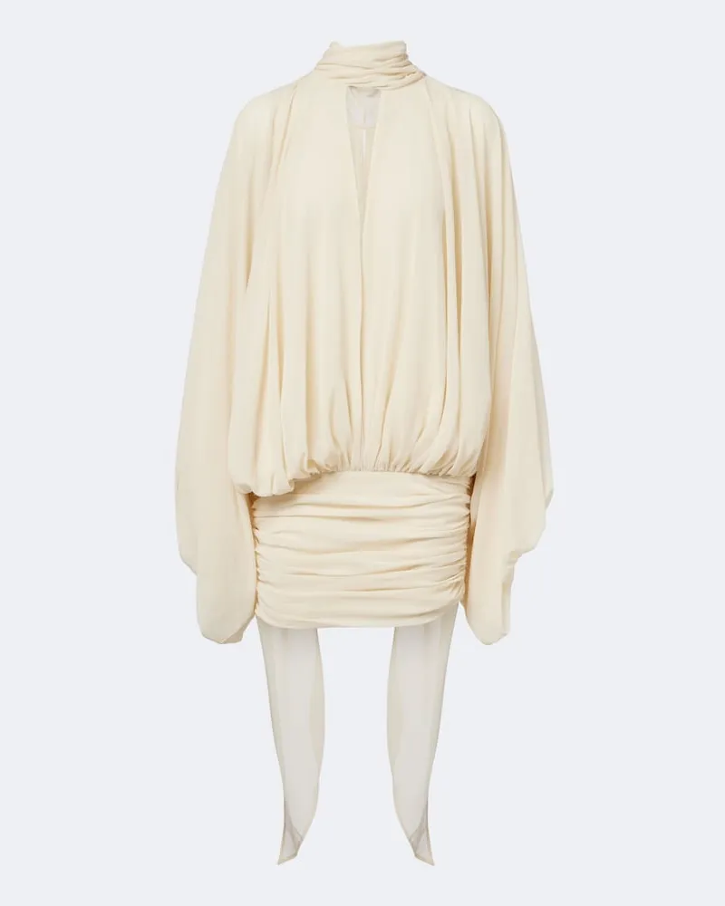 De La Vali Abito corto Maite in chiffon Bianco
