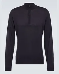 John Smedley Pullover Tapton in lana Blu