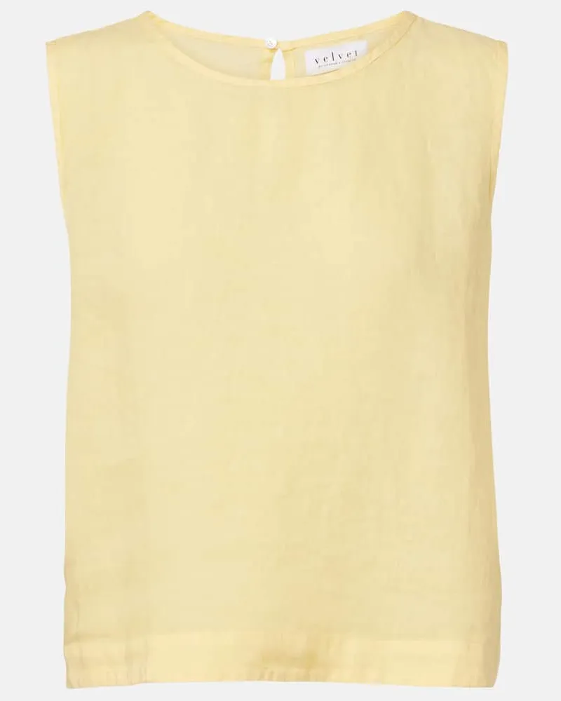 Velvet Top Maxine in lino Giallo