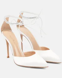 Gianvito Rossi Pumps Montecarlo D'Orsay 105 in suede Bianco