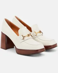 TOD'S Pumps mocassino in pelle Bianco