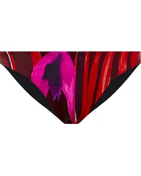 Louisa Ballou Slip bikini Scoop con stampa Rosso