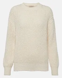 Loro Piana Pullover in maglia di seta a coste Beige