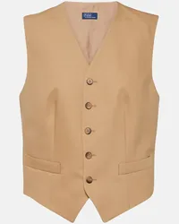 Ralph Lauren Gilet in cotone e lana Beige