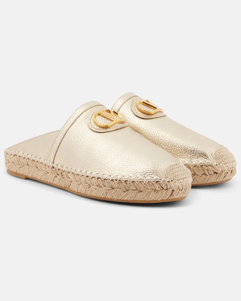 Valentino Garavani Espadrillas VLogo Signature in pelle Oro
