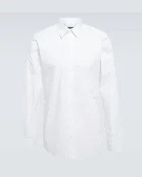 Dolce & Gabbana Camicia in popeline di cotone Bianco