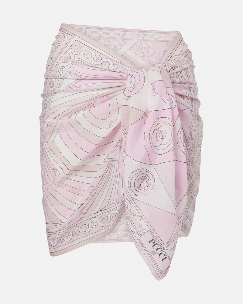 Emilio Pucci Pareo Occhi in cotone Rosa