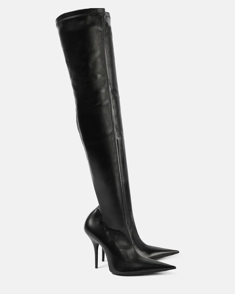 Balenciaga Stivali cuissardes Avenue in pelle Nero