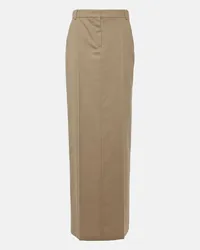 Max Mara Gonna lunga Circe in lana vergine Beige