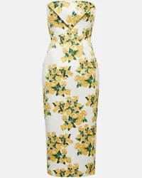 EMILIA WICKSTEAD Abito midi Brigitta con stampa floreale Giallo