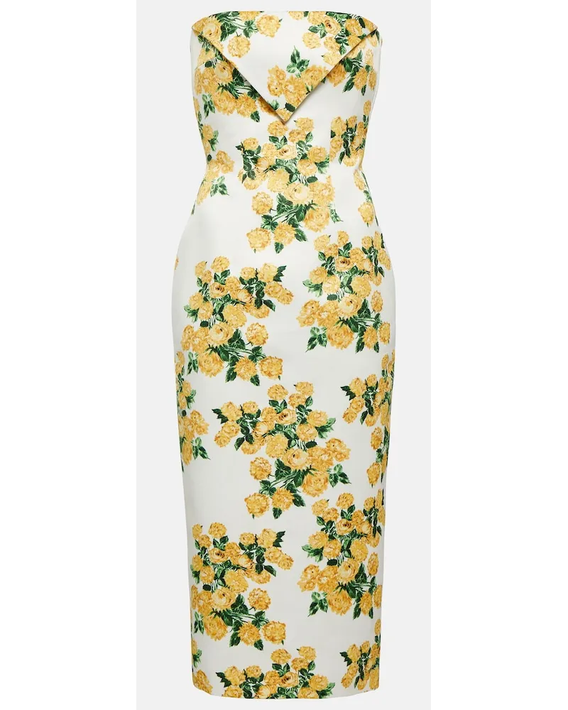 EMILIA WICKSTEAD Abito midi Brigitta con stampa floreale Giallo