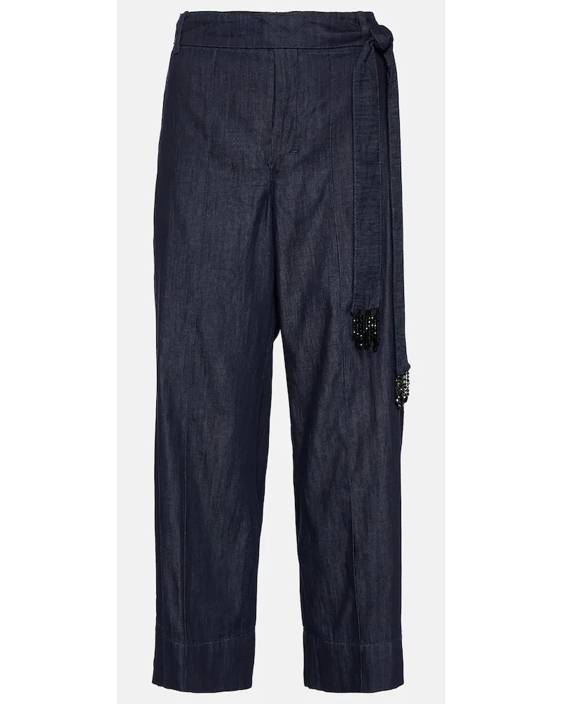 Max Mara Pantaloni Bisous in denim Blu