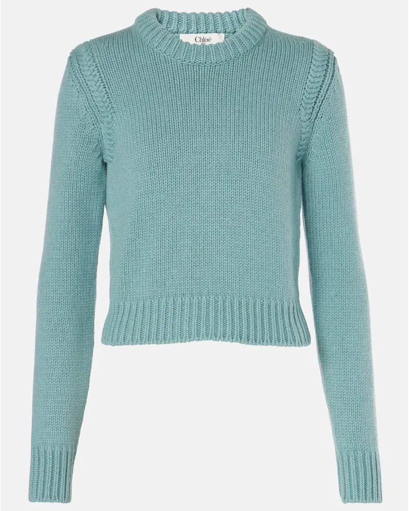 Chloé ChloÃ© Pullover in cashmere e cotone Blu