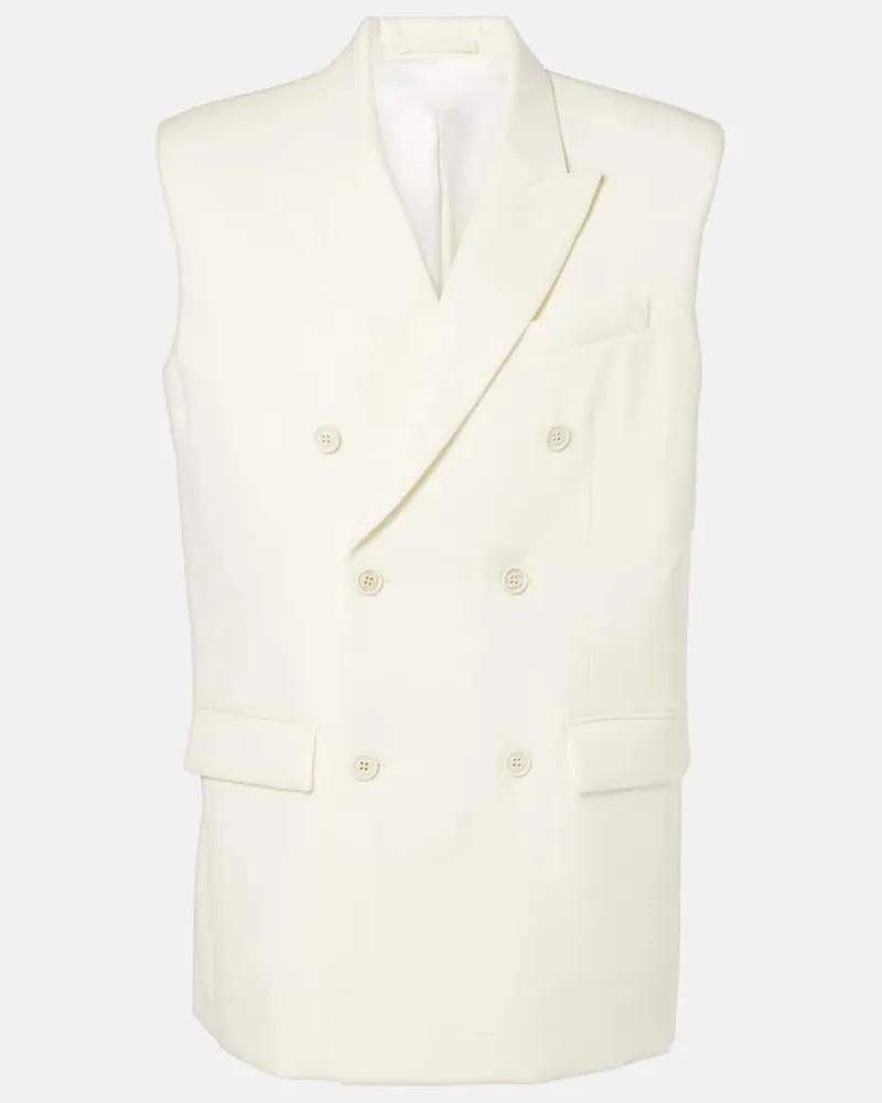 WARDROBE.NYC Gilet doppiopetto in lana Bianco