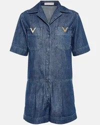 Valentino Garavani Jumpsuit corta di jeans Blu