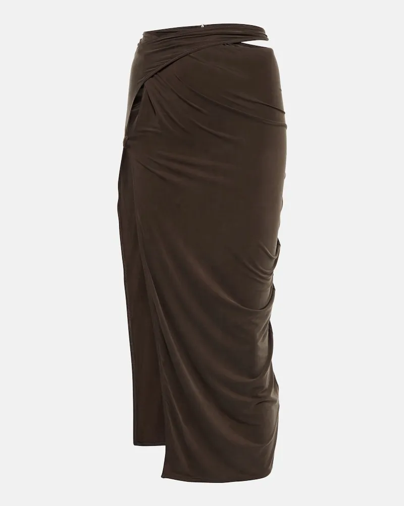 Jacquemus Gonna midi La Jupe Espelho Marrone