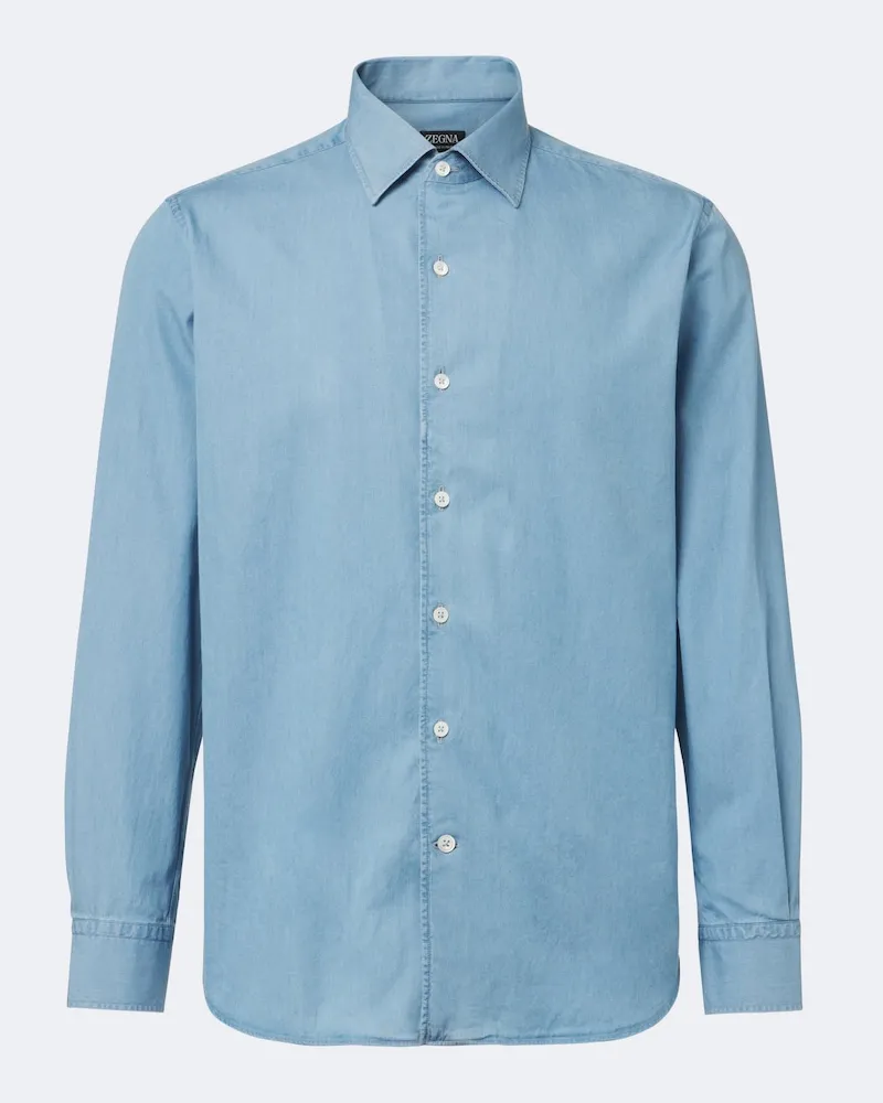 Ermenegildo Zegna Camicia di jeans Blu