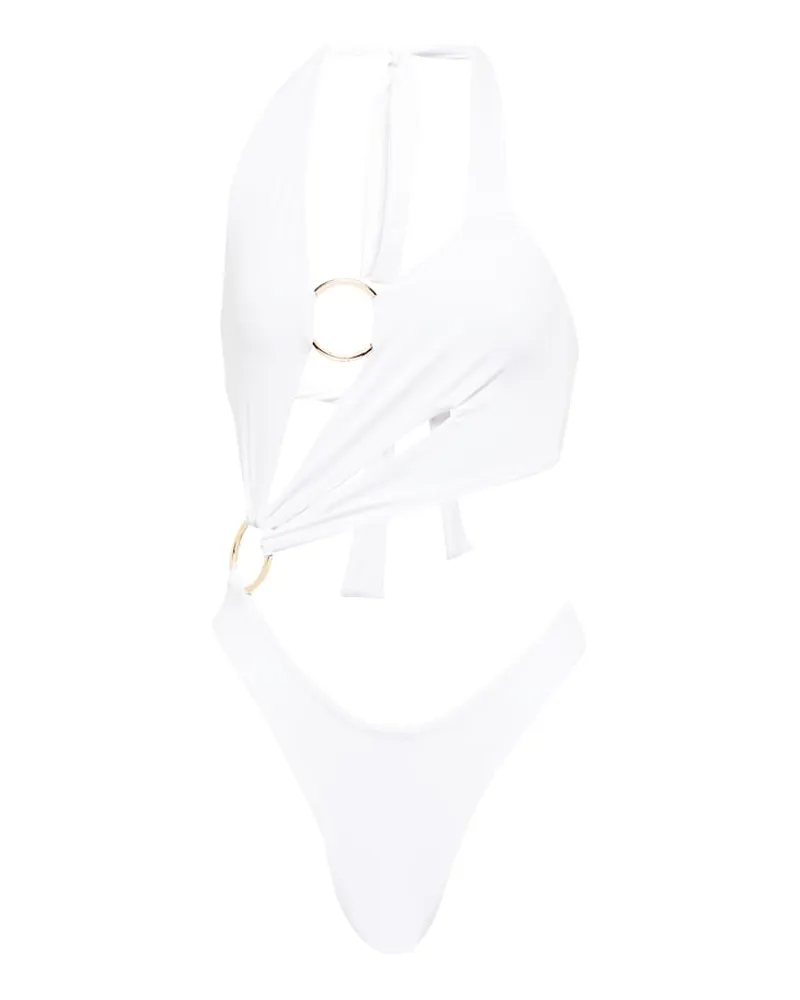 Louisa Ballou Costume da bagno con cut-out Bianco