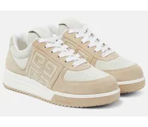 Givenchy Sneakers basse G4 in pelle e suede Bianco