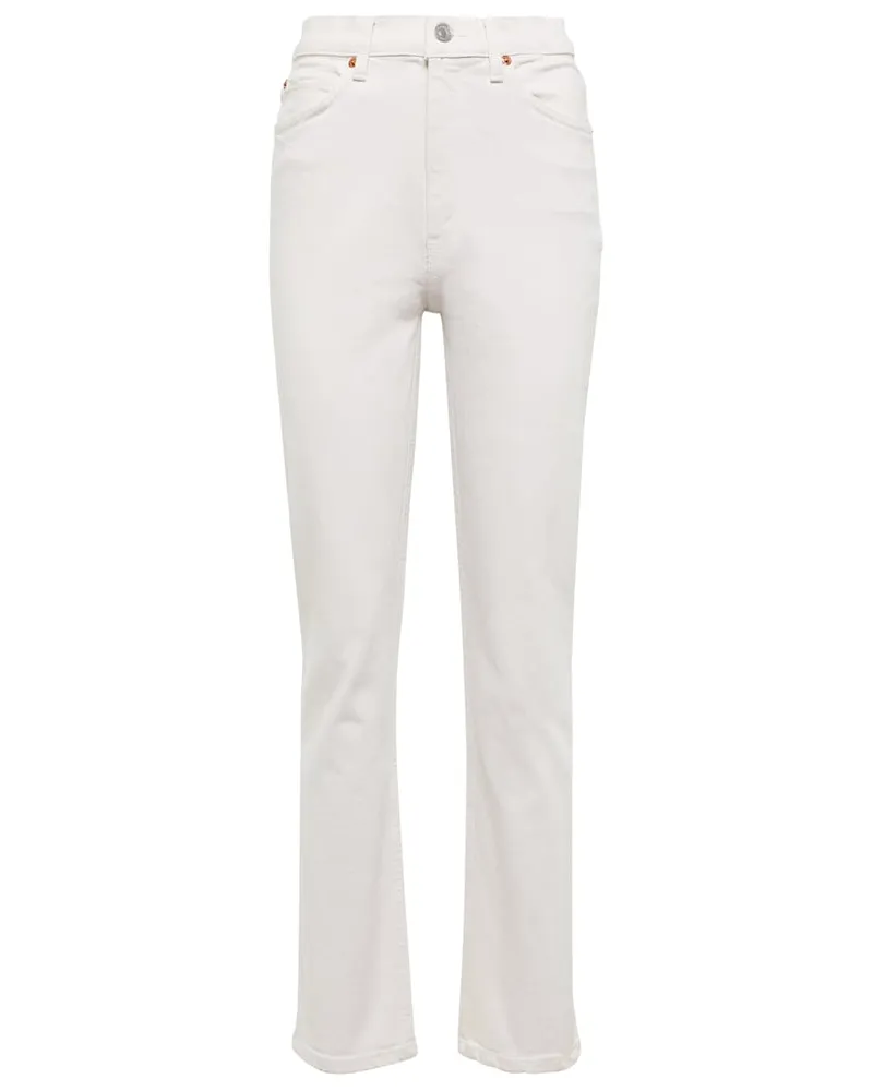 RE/DONE Jeans regular 70s a vita alta Bianco