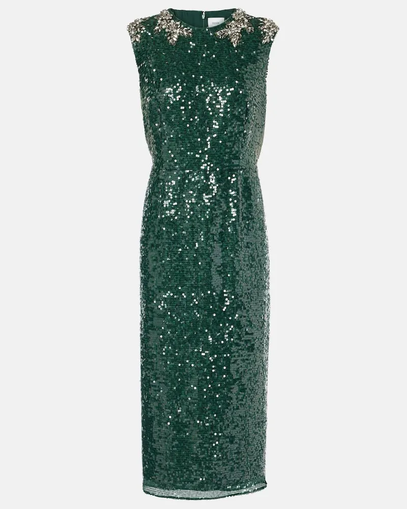 Erdem Abito a tubino con paillettes Verde